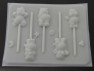 229sp Caring Bears Chocolate or Hard Candy Lollipop Mold